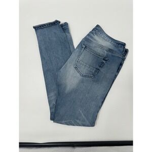 PacSun Mens Skinny Jeans Light Wash Distressed Ripped Denim Size 30x32